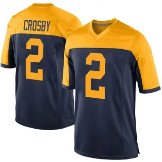 Green Bay Packers Men's Mason Crosby Game Alternate Jersey - Navy