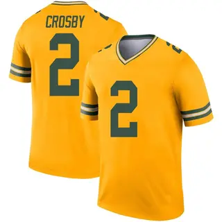 Green Bay Packers Men's Mason Crosby Legend Inverted Jersey - Gold