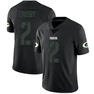 Green Bay Packers Men's Mason Crosby Limited Jersey - Black Impact