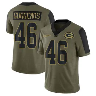 Green Bay Packers Men's Nick Guggemos Limited 2021 Salute To Service Jersey - Olive