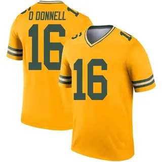 Green Bay Packers Men's Pat O'Donnell Legend Inverted Jersey - Gold