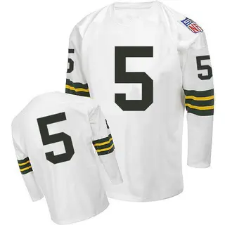 Green Bay Packers Men's Paul Hornung Authentic Mitchell and Ness Throwback Jersey - White