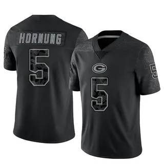 Green Bay Packers Men's Paul Hornung Limited Reflective Jersey - Black