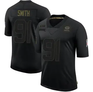 Green Bay Packers Men's Preston Smith Limited 2020 Salute To Service Jersey - Black