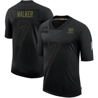 Green Bay Packers Men's Quay Walker Limited 2020 Salute To Service Jersey - Black