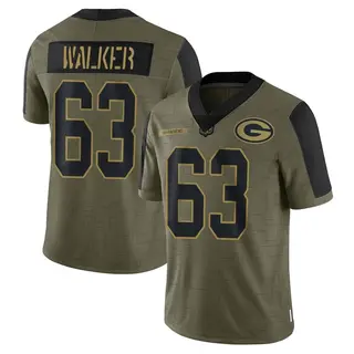 Green Bay Packers Men's Rasheed Walker Limited 2021 Salute To Service Jersey - Olive