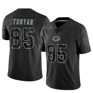 Green Bay Packers Men's Robert Tonyan Limited Reflective Jersey - Black