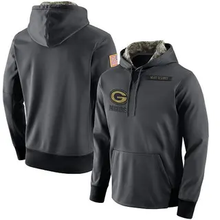 Green Bay Packers Men's Salute to Service Player Performance Hoodie - Anthracite