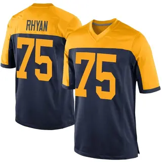 Green Bay Packers Men's Sean Rhyan Game Alternate Jersey - Navy