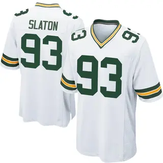 Green Bay Packers Men's T.J. Slaton Game Jersey - White