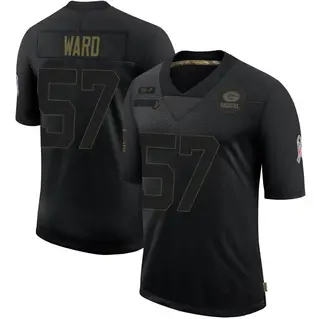 Green Bay Packers Men's Tim Ward Limited 2020 Salute To Service Jersey - Black