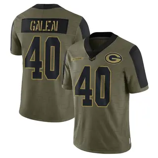 Green Bay Packers Men's Tipa Galeai Limited 2021 Salute To Service Jersey - Olive