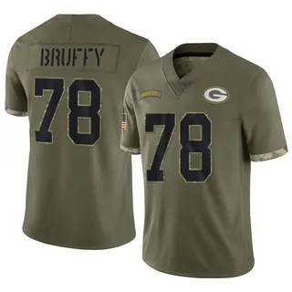 Green Bay Packers Men's Travis Bruffy Limited 2022 Salute To Service Jersey - Olive