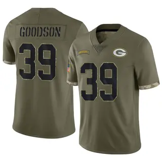 Green Bay Packers Men's Tyler Goodson Limited 2022 Salute To Service Jersey - Olive