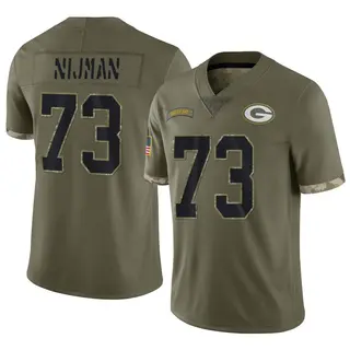 Green Bay Packers Men's Yosh Nijman Limited 2022 Salute To Service Jersey - Olive