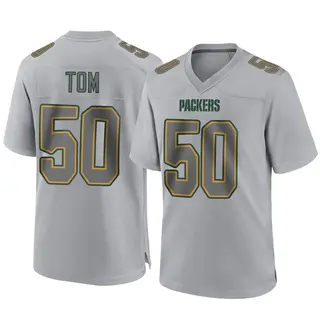 Green Bay Packers Men's Zach Tom Game Atmosphere Fashion Jersey - Gray