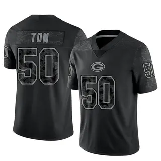 Green Bay Packers Men's Zach Tom Limited Reflective Jersey - Black