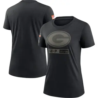 Green Bay Packers Women's 2020 Salute To Service Performance T-Shirt - Black