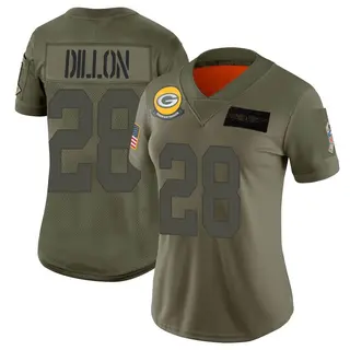 Green Bay Packers Women's AJ Dillon Limited 2019 Salute to Service Jersey - Camo