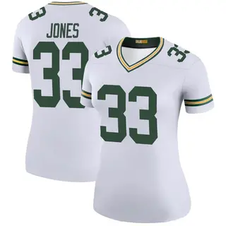 Green Bay Packers Women's Aaron Jones Legend Color Rush Jersey - White