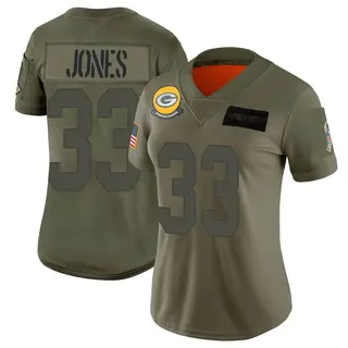 Green Bay Packers Women's Aaron Jones Limited 2019 Salute to Service Jersey - Camo