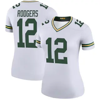 Green Bay Packers Women's Aaron Rodgers Legend Color Rush Jersey - White