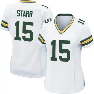 Green Bay Packers Women's Bart Starr Game Jersey - White