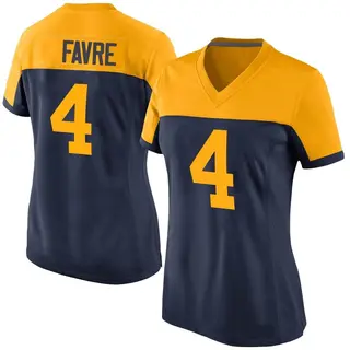Green Bay Packers Women's Brett Favre Game Alternate Jersey - Navy