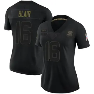 Green Bay Packers Women's Chris Blair Limited 2020 Salute To Service Jersey - Black