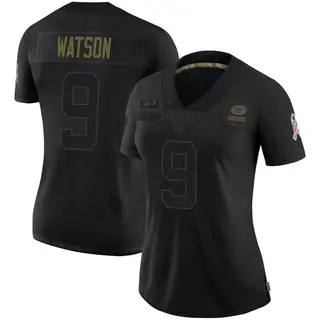 Green Bay Packers Women's Christian Watson Limited 2020 Salute To Service Jersey - Black