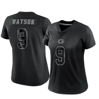 Green Bay Packers Women's Christian Watson Limited Reflective Jersey - Black