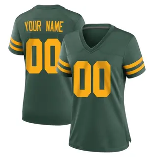 Green Bay Packers Women's Custom Game Alternate Jersey - Green