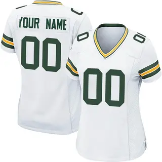 Green Bay Packers Women's Custom Game Jersey - White