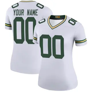 Green Bay Packers Women's Custom Legend Color Rush Jersey - White