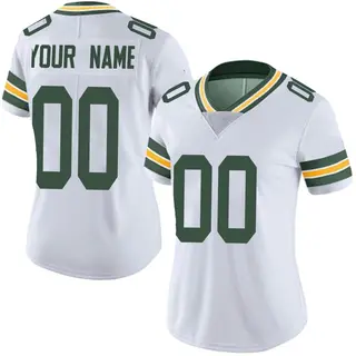 Green Bay Packers Women's Custom Limited Vapor Untouchable Jersey - White