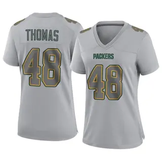 Green Bay Packers Women's DQ Thomas Game Atmosphere Fashion Jersey - Gray