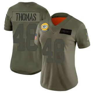 Green Bay Packers Women's DQ Thomas Limited 2019 Salute to Service Jersey - Camo