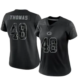 Green Bay Packers Women's DQ Thomas Limited Reflective Jersey - Black