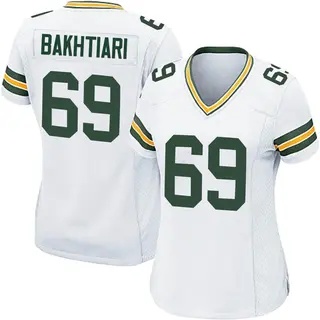 Green Bay Packers Women's David Bakhtiari Game Jersey - White