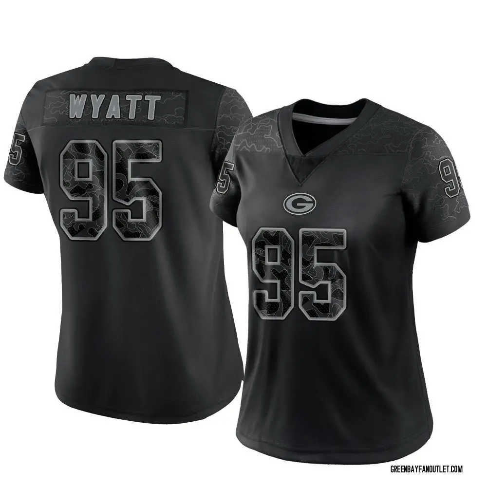 Green Bay Packers Women's Devonte Wyatt Limited Reflective Jersey - Black