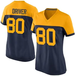 Green Bay Packers Women's Donald Driver Game Alternate Jersey - Navy