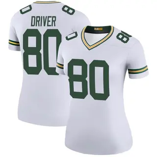 Green Bay Packers Women's Donald Driver Legend Color Rush Jersey - White