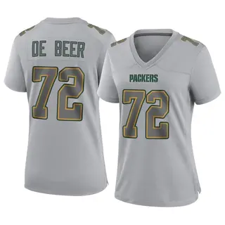 Green Bay Packers Women's Gerhard de Beer Game Atmosphere Fashion Jersey - Gray