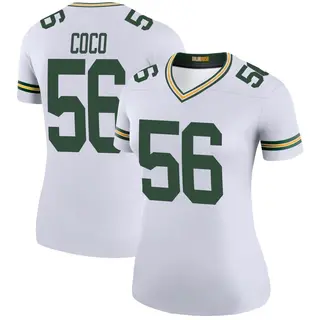 Green Bay Packers Women's Jack Coco Legend Color Rush Jersey - White