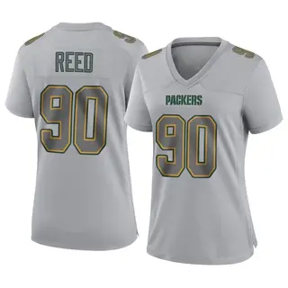 Green Bay Packers Women's Jarran Reed Game Atmosphere Fashion Jersey - Gray