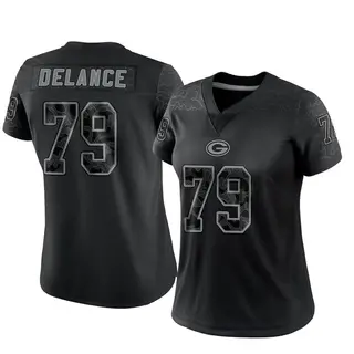 Green Bay Packers Women's Jean Delance Limited Reflective Jersey - Black
