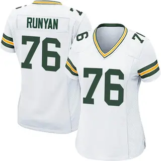Green Bay Packers Women's Jon Runyan Game Jersey - White
