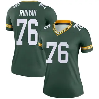 Green Bay Packers Women's Jon Runyan Legend Jersey - Green
