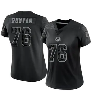 Green Bay Packers Women's Jon Runyan Limited Reflective Jersey - Black