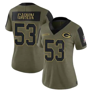 Green Bay Packers Women's Jonathan Garvin Limited 2021 Salute To Service Jersey - Olive